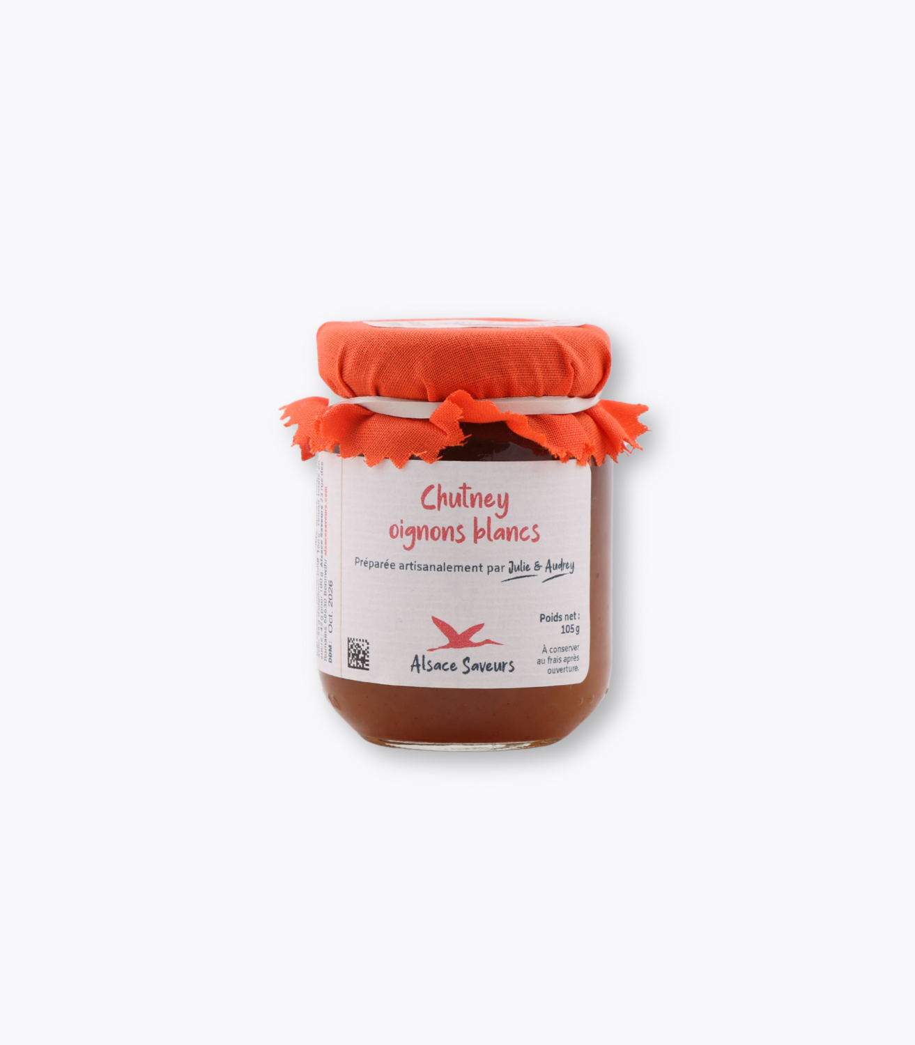 pot de chutney d'oignons blancs