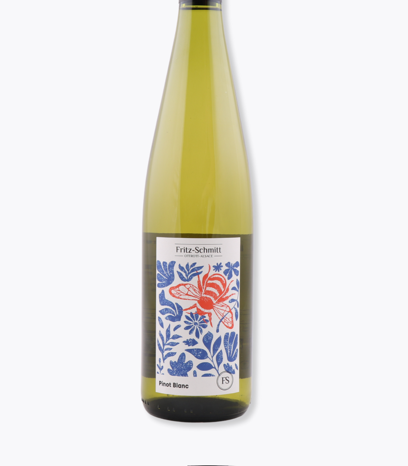 bouteille pinot blanc fritz schmitt fond gris