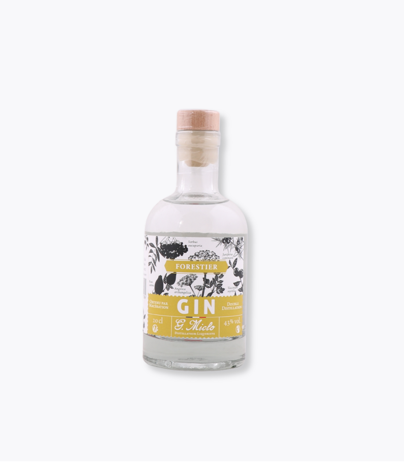 petite bouteille gin forestier miclo 20cl