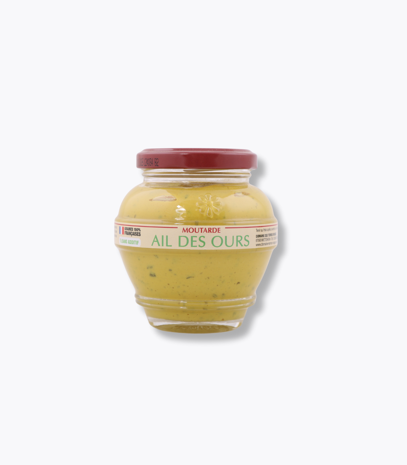 pot de moutarde à l'ail des ours domaine des terres rouges 200g