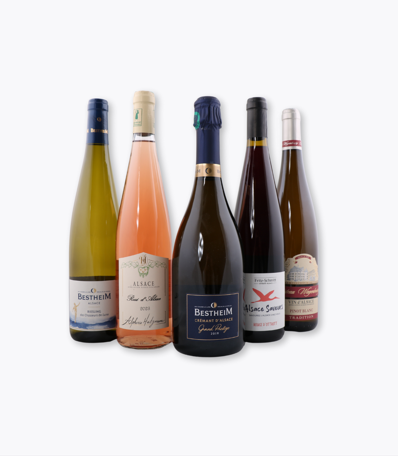 pack route des vins d'Alsace avec 5 vins
