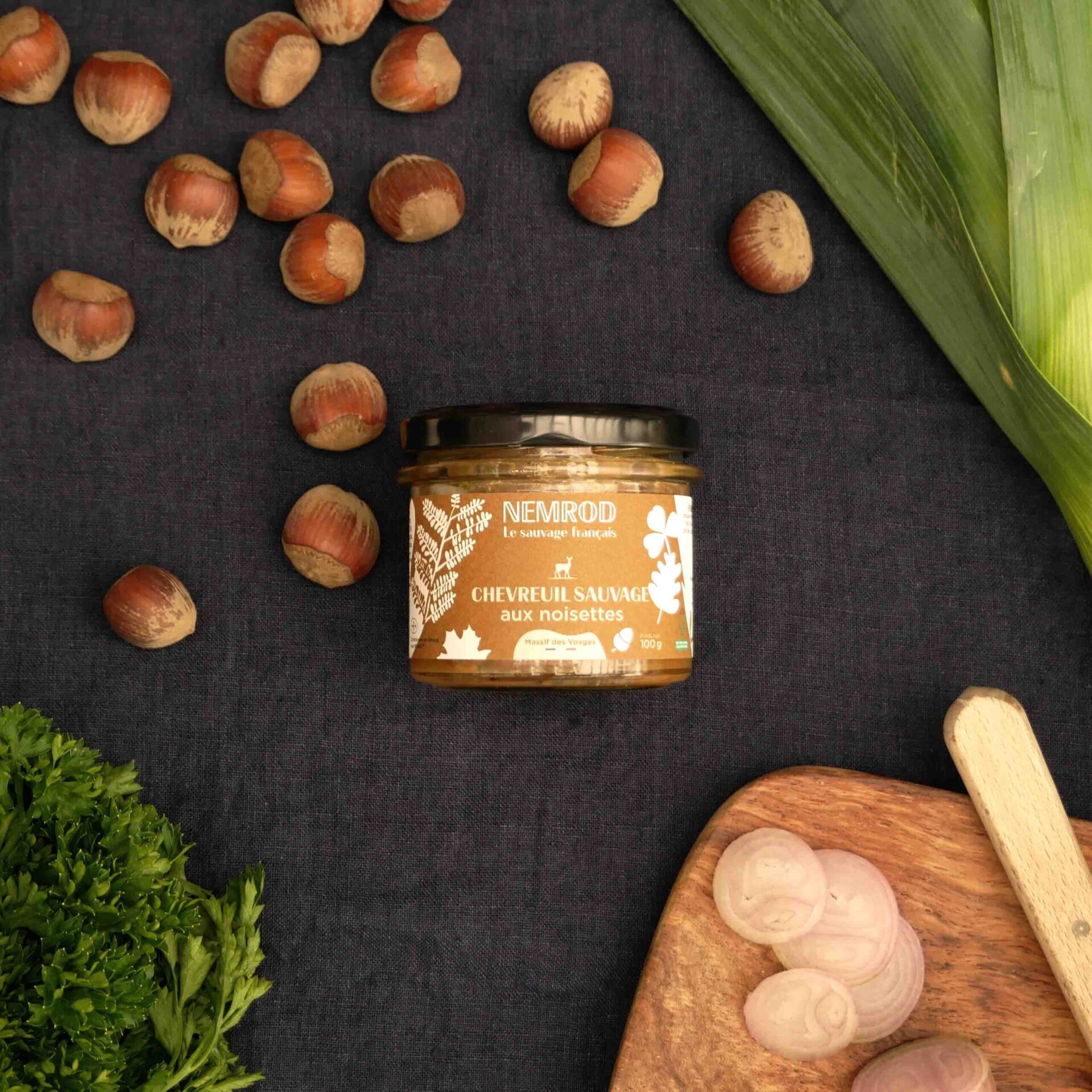 terrine de chevreuil nemrod aux noisettes