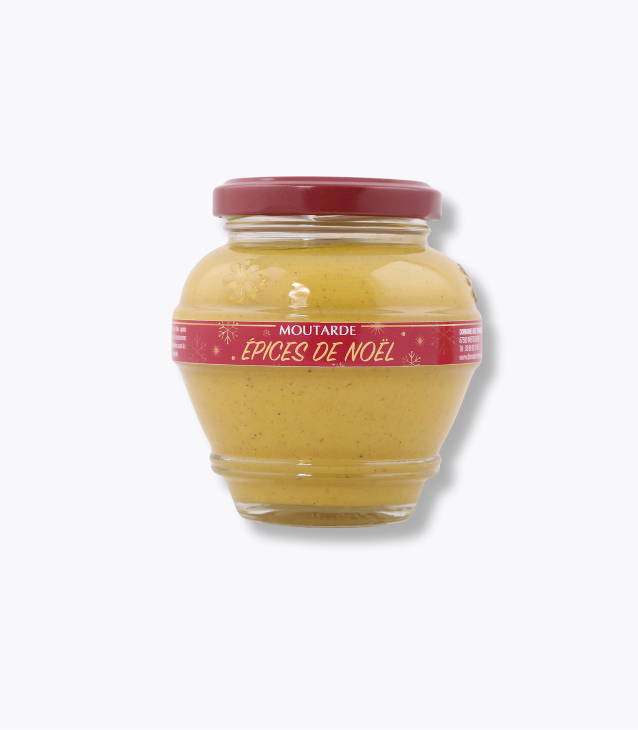 pot de moutarde aux épices de noel domaine des terres rouges 200g
