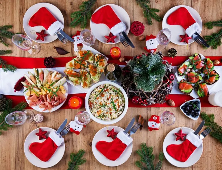 table de noël en fête en alsace