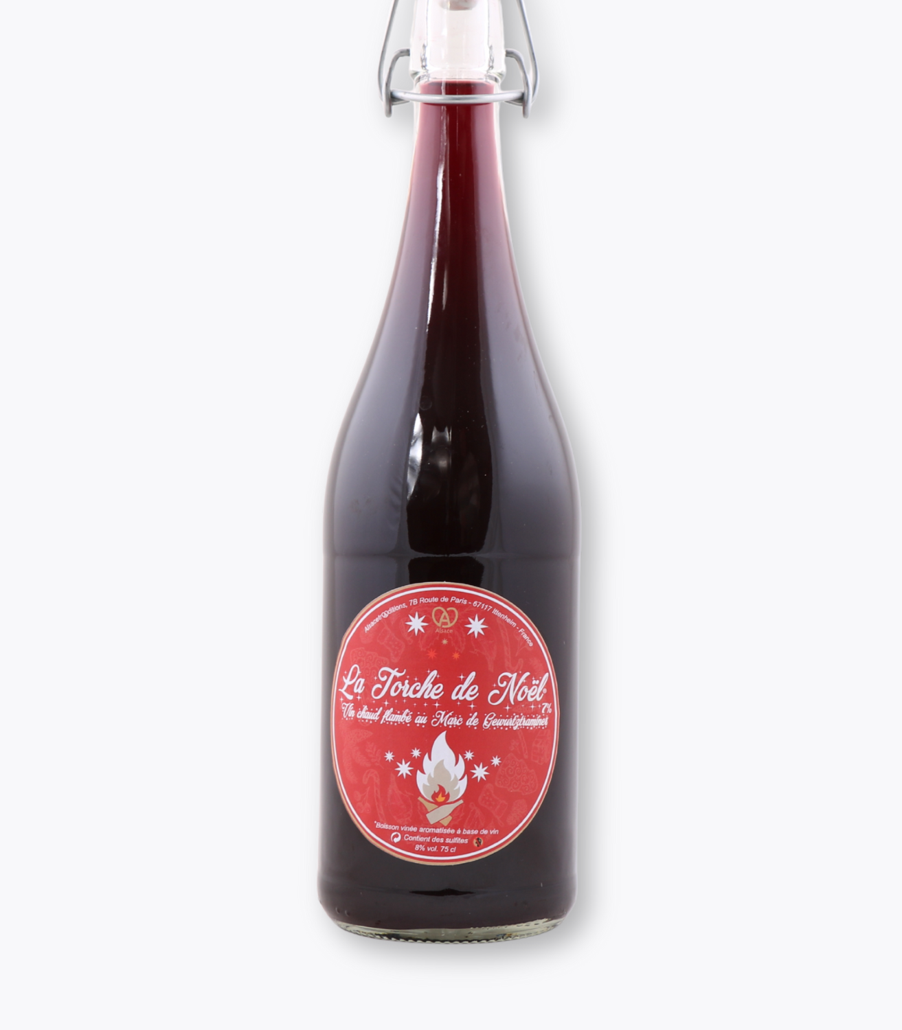 bouteille de 75cl vin chaud rouge au marc de GW