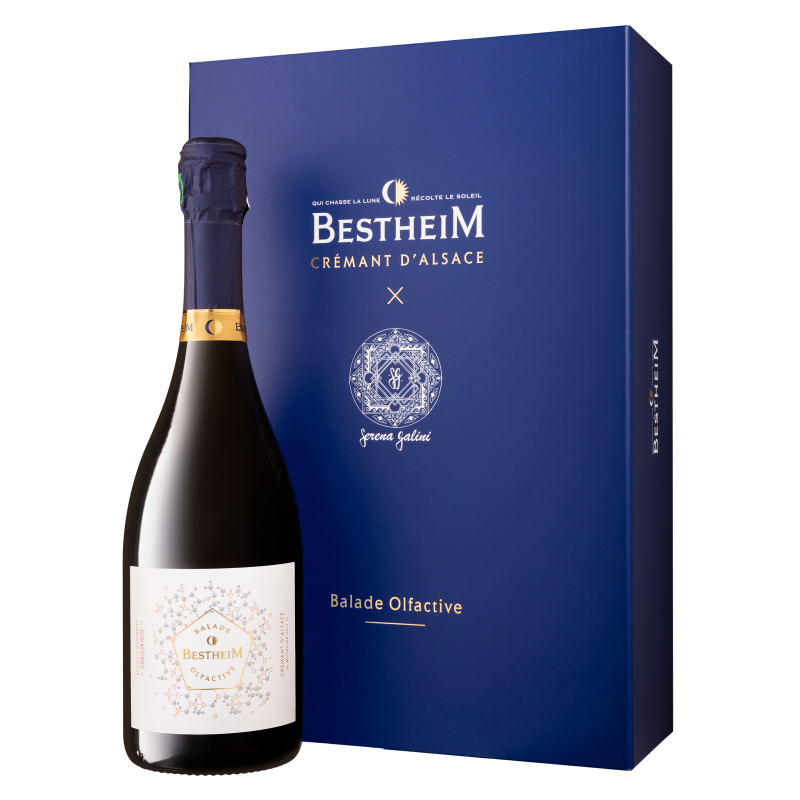 bouteille et coffret crémant balade olfactive