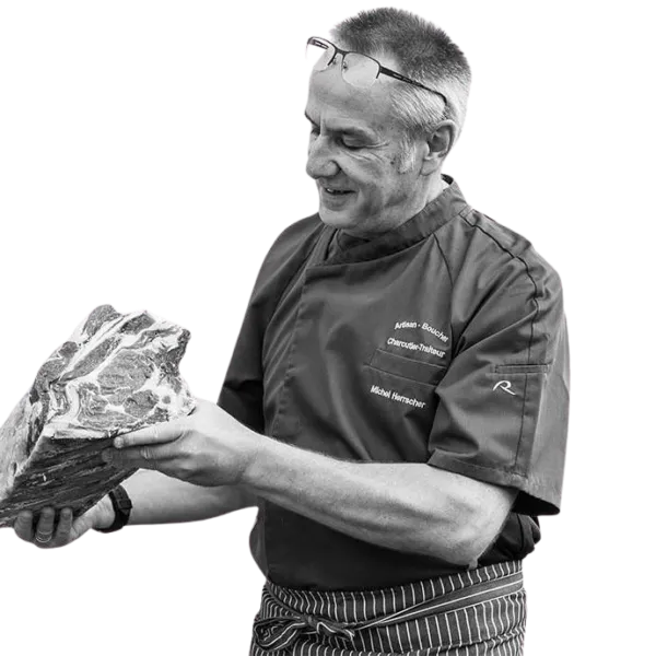 photo de michel herrscher avec cote de boeuf