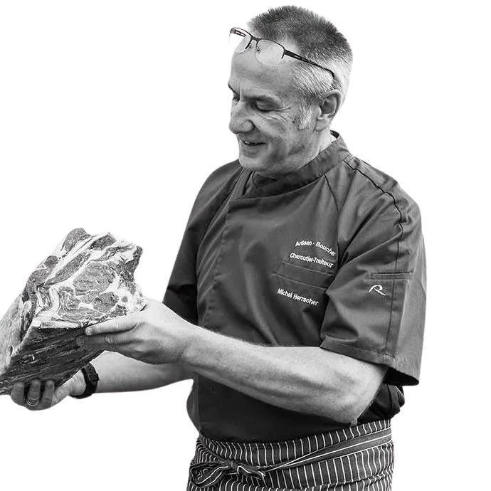 photo de michel herrscher avec cote de boeuf